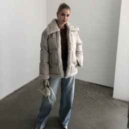 2024 Women Fashion Fur Parka Winter Jacket