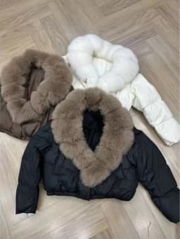 2026 Anti-fox Fur Collar Jacket Korean Fashion Short Parka American Vintage Winter New Women's Short Fashion Warm Cotton Clothes
