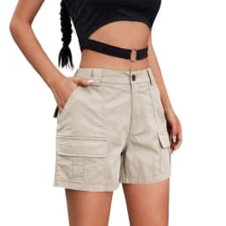 Breathable Summer Shorts for Women Stylish Women's Cargo Shorts with Pockets for Summer Hiking Outfits Knee Length Bermuda