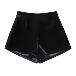 Wide Leg Black Velvet Shorts Pantalones Cortos De Mujer Shorts Feminino Femme Autumn Winter Ropa Mujer High Waisted