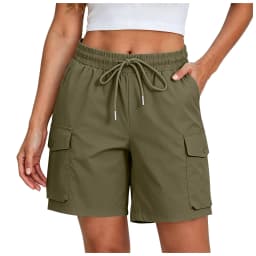 Summer Hiking Shorts Women Lightweight Breathable High Waist Short Pants Multi Pockets Outdoor Cargo Work Shorts Streetwear
