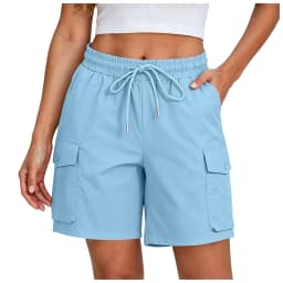 Summer Hiking Shorts Women Lightweight Breathable High Waist Short Pants Multi Pockets Outdoor Cargo Work Shorts Streetwear