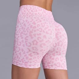 Women's High Waist Leopard Shorts Yoga Tights Casual Seamless Sporty Fitness Short Leggings Female Cycling Running Gym Shorts