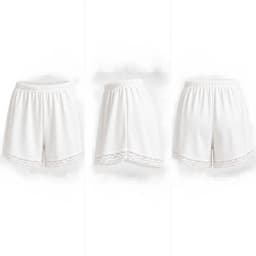 Women's Modal Lace Trim Safety Shorts Loose Fit Summer Under Shorts Lounge Bottoms