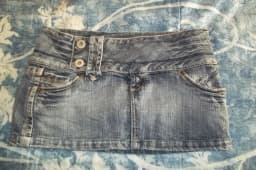 American Y2K retro button military green skirt Harajuku women's washed denim tight low-waist fashion skirt