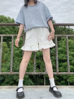 Women's Ruffled Wide Leg Pants Summer Sweet Y2k Aesthetic Shorts High Waist White Japanese Shorts Pantalones Cortos De Mujer