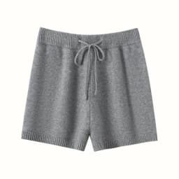 2025Autumn Winter Women 100% Cashmere Short Trousers Soft Comfortable High-Waist Knitted Pants Lady Cashmere Thicken Solid Short