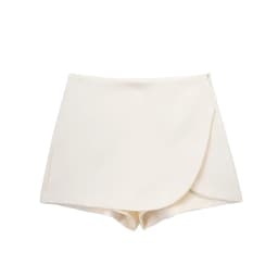 HXAO Women's Skirt Shorts 2024 Autumn Ladies Fashion Casual High Waist Elegant Beige Black Brown Pink Zip Up Skirt Pants Female