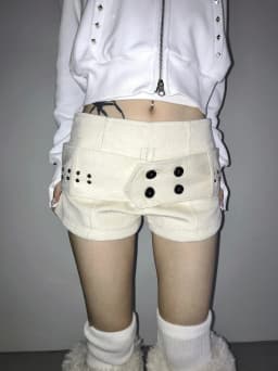 Retro corduroy casual shorts women spring New style rivet decorations Cute cool and bold girl's outerwear Slimming hot pants Y2K