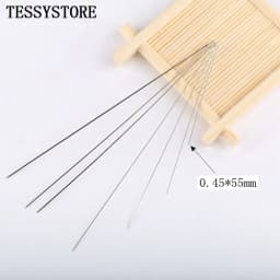 50pcs Various Lengths Of Elongated Metal Beading Needles For Jewelry Making Tools Threading Cord Tool