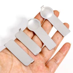 1pc Silver Color 304 Stainless Steel Italian Charm Link Chain Elastic Bracelet Jewelry Tools Rectangle Frosted DIY Making