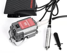S-R Hanging Electric Grinder 230W Powerful Motor with Stepless Foot Pedal 4mm Shaft for Jewelry Polishing Industrial Repair Tool