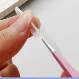 Colorful Macaron Hand Account Tweezers Stainless Steel High Elastic Thickened DIY Sticker Eyelash Clip Drill Accessories Toolset