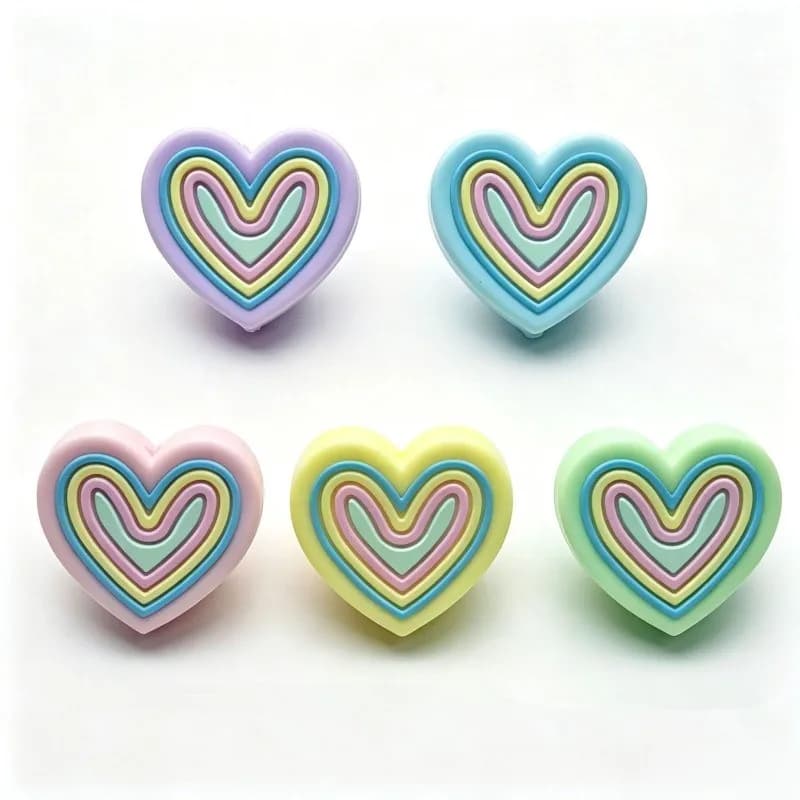 20pcs New Silicone Beads Mini Focus Beads For Pens Food Grade Silicone Teether Beads DIY Jewelry Pacifier Chain Accessories