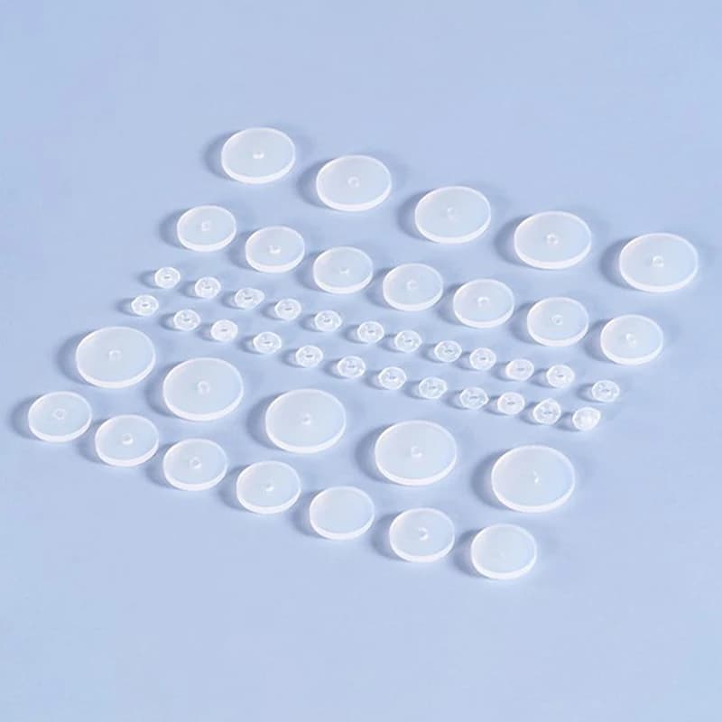 10Pcs Jewelry Silicone Pad Piercing Healing Discs Set Flexible Anti Hyperplasia Flat Clear Medical Grade Silicone Disc 3/5/7/9MM
