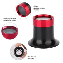 10X Monocular Eye Magnifier Loupe Jeweler Magnifier Aluminum Alloy Magnifying Glass Lens Jewelry Watch Repair Tool Watchmaker