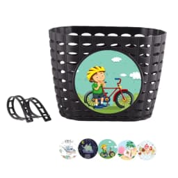 Adjusted Bike Basket Bicycles Handlebars Storage Bike Basket with Fastens Strap, Plastic Bicycles Front Basket for Kids