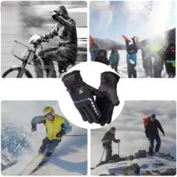 Winter Cycling Gloves Outdoor Waterproof Skiing Riding Hiking Motorcycle Warm Thickened Plush Gloves Unisex Thermal Sport Gloves