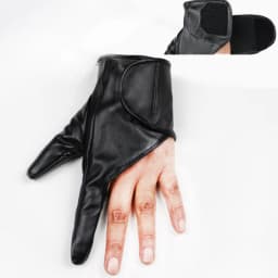 Women Performance Gloves Women Street Dance Punk Section PU Nightclub Show Dancing Singing KTV Leather Half-Finger Gloves D11