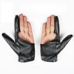 Women Performance Gloves Women Street Dance Punk Section PU Nightclub Show Dancing Singing KTV Leather Half-Finger Gloves D11