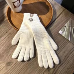 Fashion Touch Screen Knitted Gloves Women Winter Gloves Warm Riding Solid Fluffy Work Harajuku Kawaii Mittens