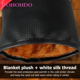 Winter Velvet Leather Black Gloves Padded Motorcycle Glove Cycling Warm Windproof Waterproof Gloves Winter Guantes Para Motos