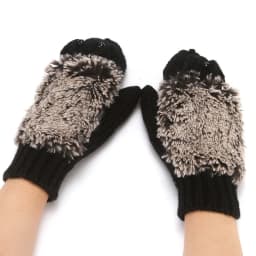 Women Ski Cartoon Hedgehog Fingers Gloves Thicken Winter Hand Warmer Knit Wrist Mittens Student Cute Girl Birthday Present