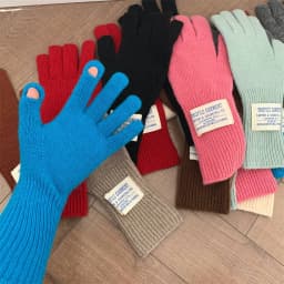 Women's Pure Color Knitted Woolen Gloves Winter Windbreaks Student Riding Split Finger Thick Warm Gloves Couple Christmas Gifts