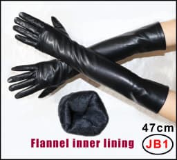 Women's Sheepskin Gloves Long Section Autumn and Winter Warm Female Leather Gloves Mid-length Touch screen plus velvet Authentic
