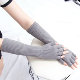 Women Knitted Long Half Finger Gloves Fingerless Gloves for Men Autumn Winter Elastic Warm Workout Cycling Accessories
