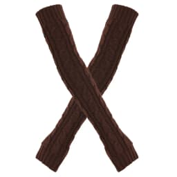 Women Knitted Gloves Winter Long Arm Warmers Cover Sleeves Fingerless Half Finger Mittens Solid Soft Gloves Wool Twisting Cuffs