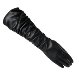 Lady Fashion High Quality PU Leather Winter Gloves Women Warm Cute Mittens Female Long Style Elbow Gloves G203