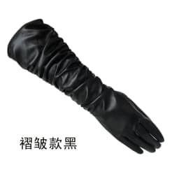 Lady Fashion High Quality PU Leather Winter Gloves Women Warm Cute Mittens Female Long Style Elbow Gloves G203