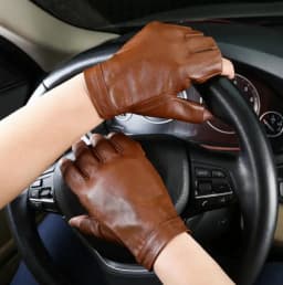 Men's Semi-finger 100% genuine sheepskin leather gloves male natural leather fingerless riding fitness sports gloves R290