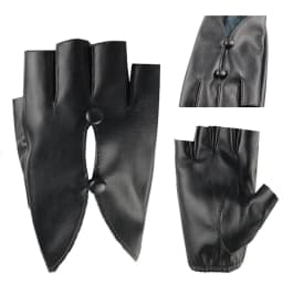 Women Sexy Half Finger Leather Gloves Outdoor Cycling Fingerless Gloves Dancing Pole Dance Performance Party Show Gloves Mittens