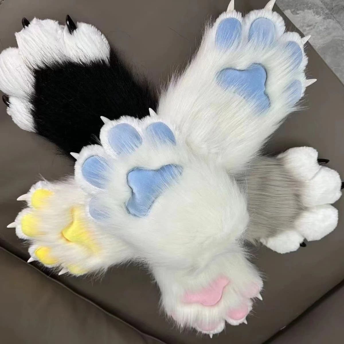 Claw Gloves Finished Furry Costume Plush Hand Covers Animal Paw Themed Cosplay Props in Stock Self Designed