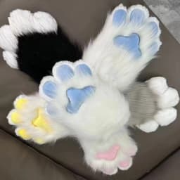 Claw Gloves Finished Furry Costume Plush Hand Covers Animal Paw Themed Cosplay Props in Stock Self Designed