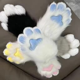Claw Gloves Finished Furry Costume Plush Hand Covers Animal Paw Themed Cosplay Props in Stock Self Designed