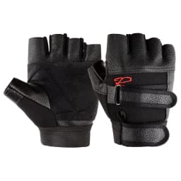 Men's Half Finger Leather Fitness Gloves Bike Sport Gloves Gym Exercise Men Black Rivets Punk Gloves G135