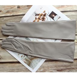 Bickmods Women's New Long Color Leather Gloves Fashionable Straight Style Velvet Lining To Keep Warm In Winter