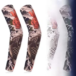 Ice Silk Arm Sleeve Tattoo Protection Breathable Sunscreen Long Gloves Men's Lightweight Comfortable Moisture Wicking