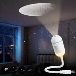 2 in 1 Galaxy Projector Night Light HD Starry Sky Projector Lamp USB Mini Star Lights Car Home Atmosphere Decor with Multi Films