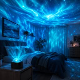 LED Starry Sky Projector Light 7 Colors Night Light Touch Switch USB Powered Auto Rotate Home Bedroom Party Decor Lamp Kids Gift