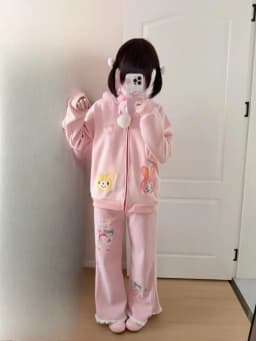 Japanese Cartoon Embroidery Women Hoddies Y2k Aesthetic Casual Grunge Zipper Sweatshirt 2025 Harajuku Autumn Kawaii Cute Hoody