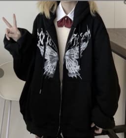 Women Hoodies Harajuku Y2k Hoodie Zip Up Loose Oversized Sweatshirts Fall Casual Solid Color Long Sleeve Hooded Sweatshirt Coats