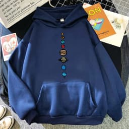 Planets Colour Creativity Funny Hoody Women Fashion Harajuku Streetwear Casual Soft Hoodies Oversize Loose Fleece Hoody Womens