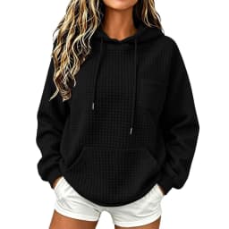Womens Knit Hoodies Casual Fit Hooded Sweatshirt With Pocket Oversized Hoodies Fall Outfits For Women Womens Full Zip Hoodie