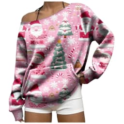 Off The Shoulder Sweatshirt For Women Oversized Casual Ribbed Long Sleeve Top Cozy Comfy Striped Print Long Sleeve Sweatshirt