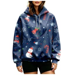 Women Fall And Winter Hoodie With Pet Pouch Oversized Pocket Colorful Print Sweatshirt For Dogs And Cats Sleep Hoodies Women