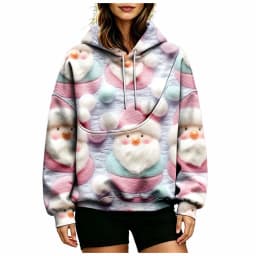Women Fall And Winter Hoodie With Pet Pouch Oversized Pocket Colorful Print Sweatshirt For Dogs And Women's Hoodies Pullover